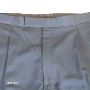 Men's Black Formal Dress Pants Pleated Striped Detail Trousers‎